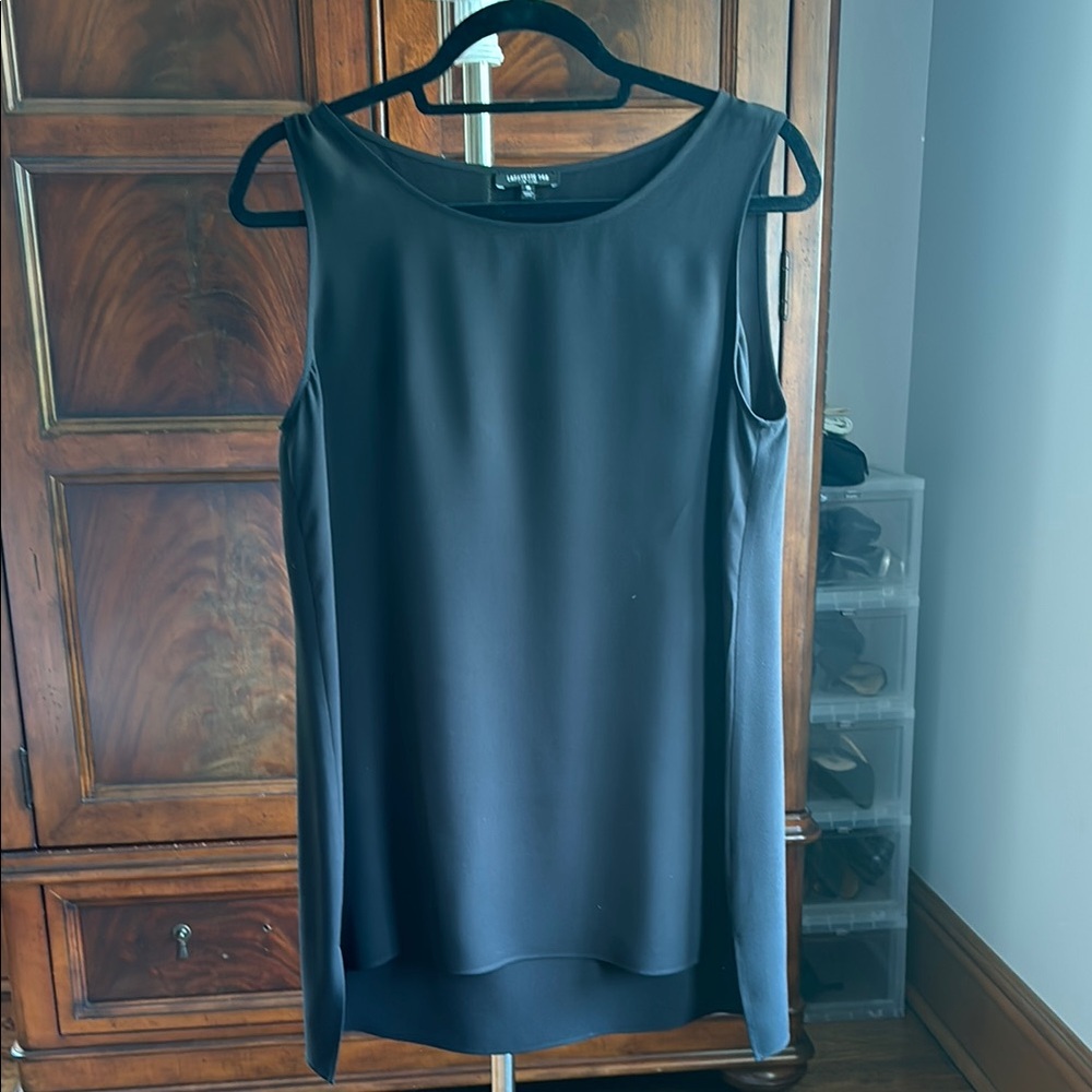 Lafayette 148 New York Black Tank Top with Sleek Design